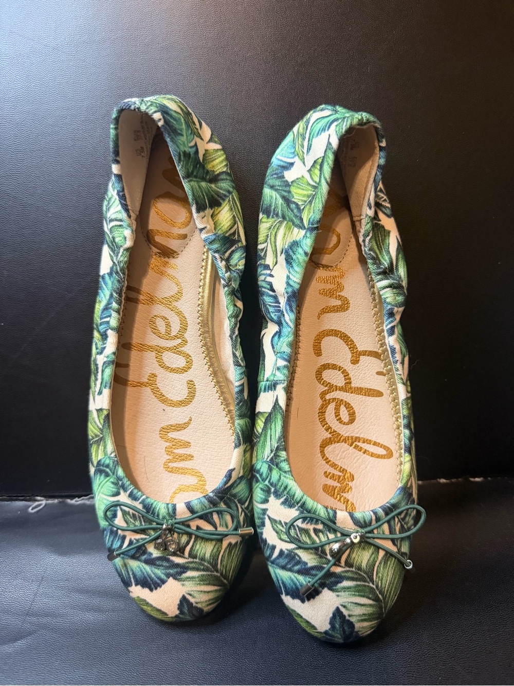 Sam Edelman Felicia Tropical Leaf Ballet Flats Size 7.5M